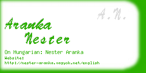 aranka nester business card